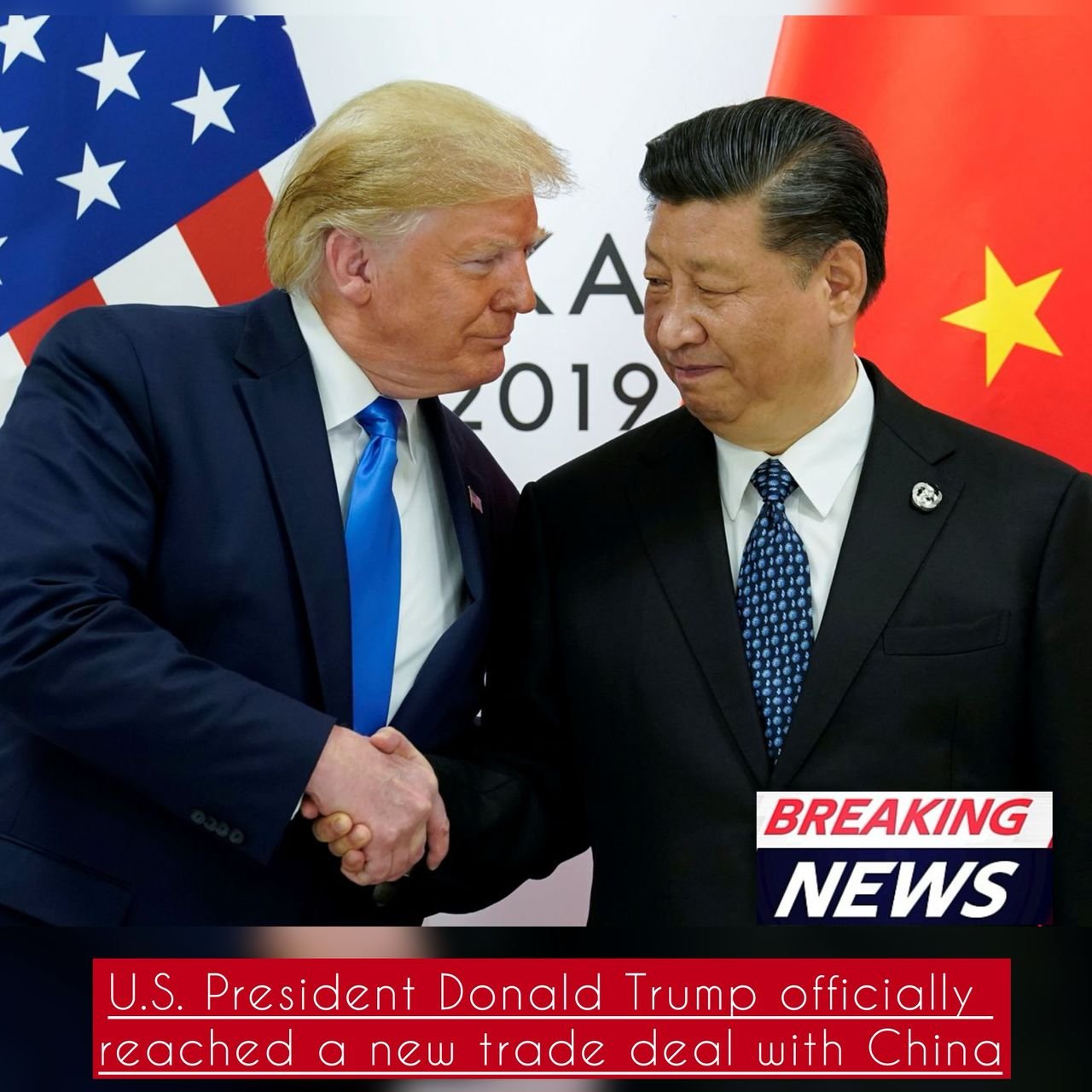 "I'm happy to report" - U.S. President Donald Trump officially reached a new trade deal with China