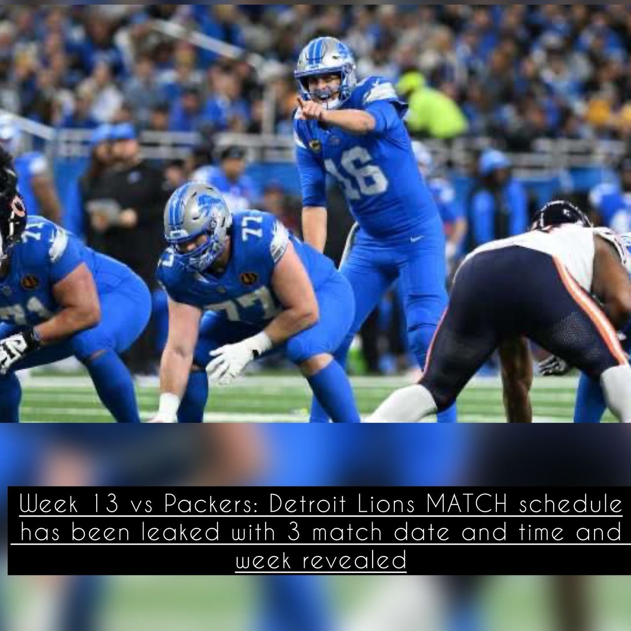 Week 13 vs Packers: Detroit Lions MATCH schedule has been leaked with 3 match date and time and week revealed