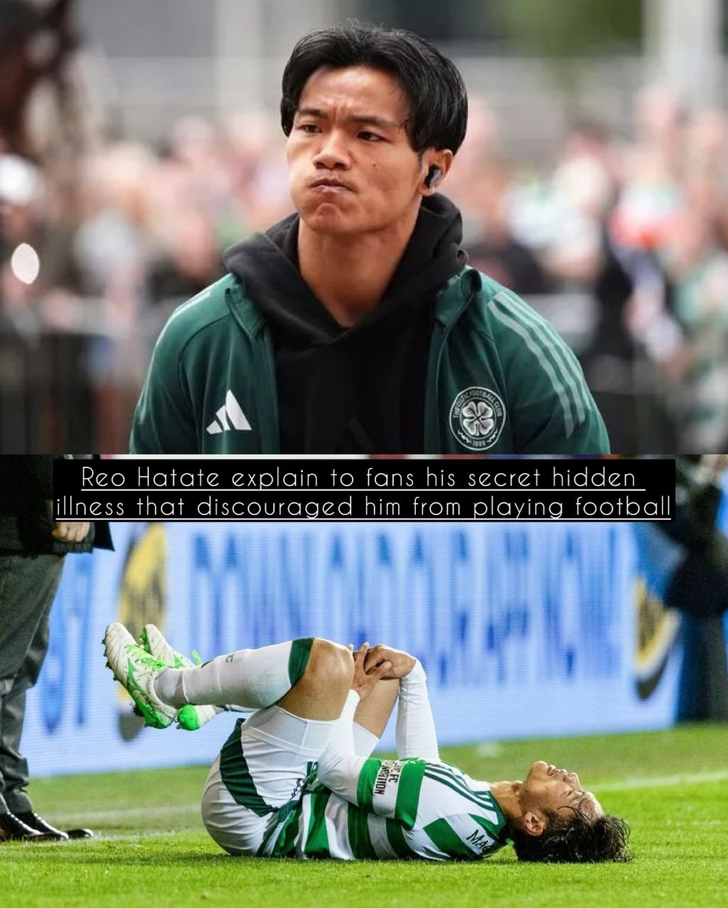 Celtic F.C. central midfielder Reo Hatate explain to fans his secret hidden illness that discouraged him from playing football
