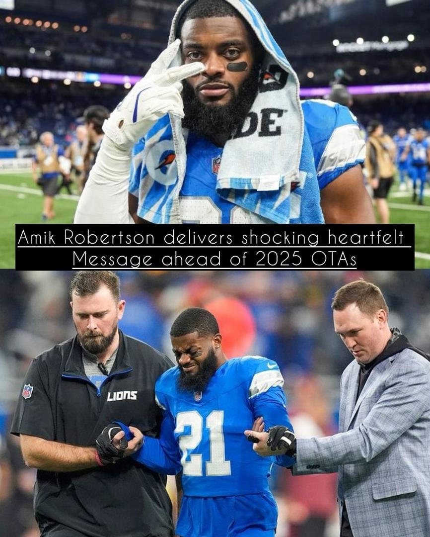 Breaking News: Detroit Lions outstanding player Amik Robertson delivers shocking heartfelt Message ahead of 2025 OTAs