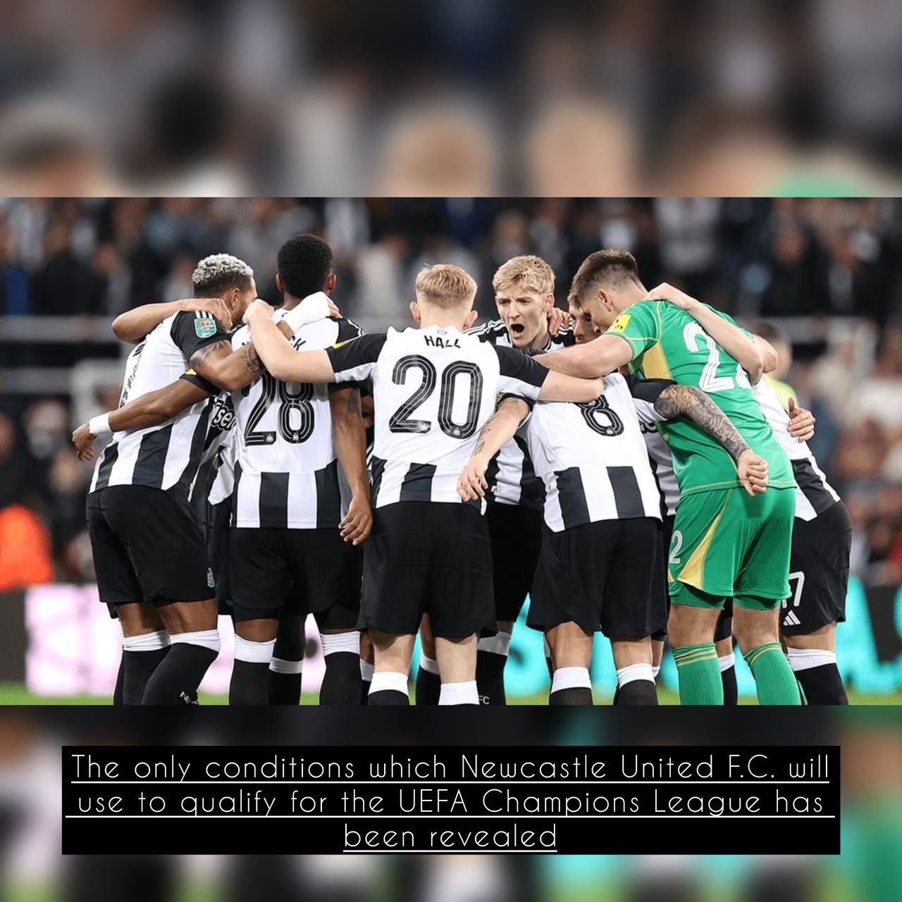 The only conditions which Newcastle United F.C. will use to qualify for the UEFA Champions League has been revealed