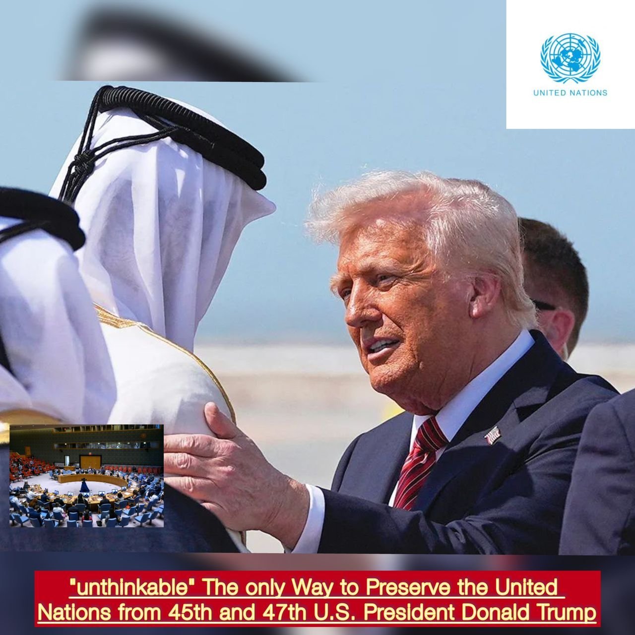 "unthinkable" The only Way to Preserve the United Nations from 45th and 47th U.S. President Donald Trump