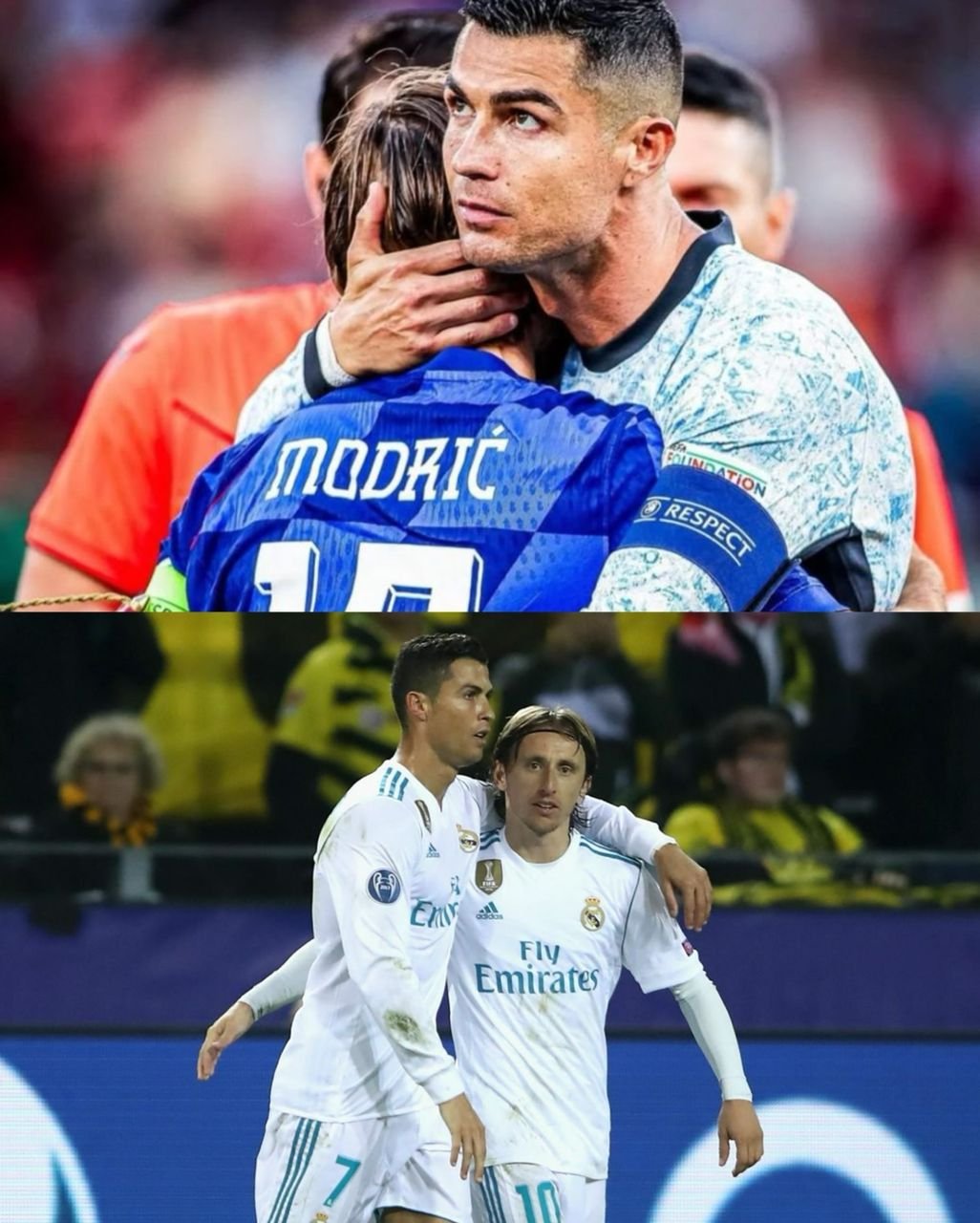 Al-Nassr striker Cristiano Ronaldo reacts and sends out a message to Luka Modric announcing his Real Madrid exit