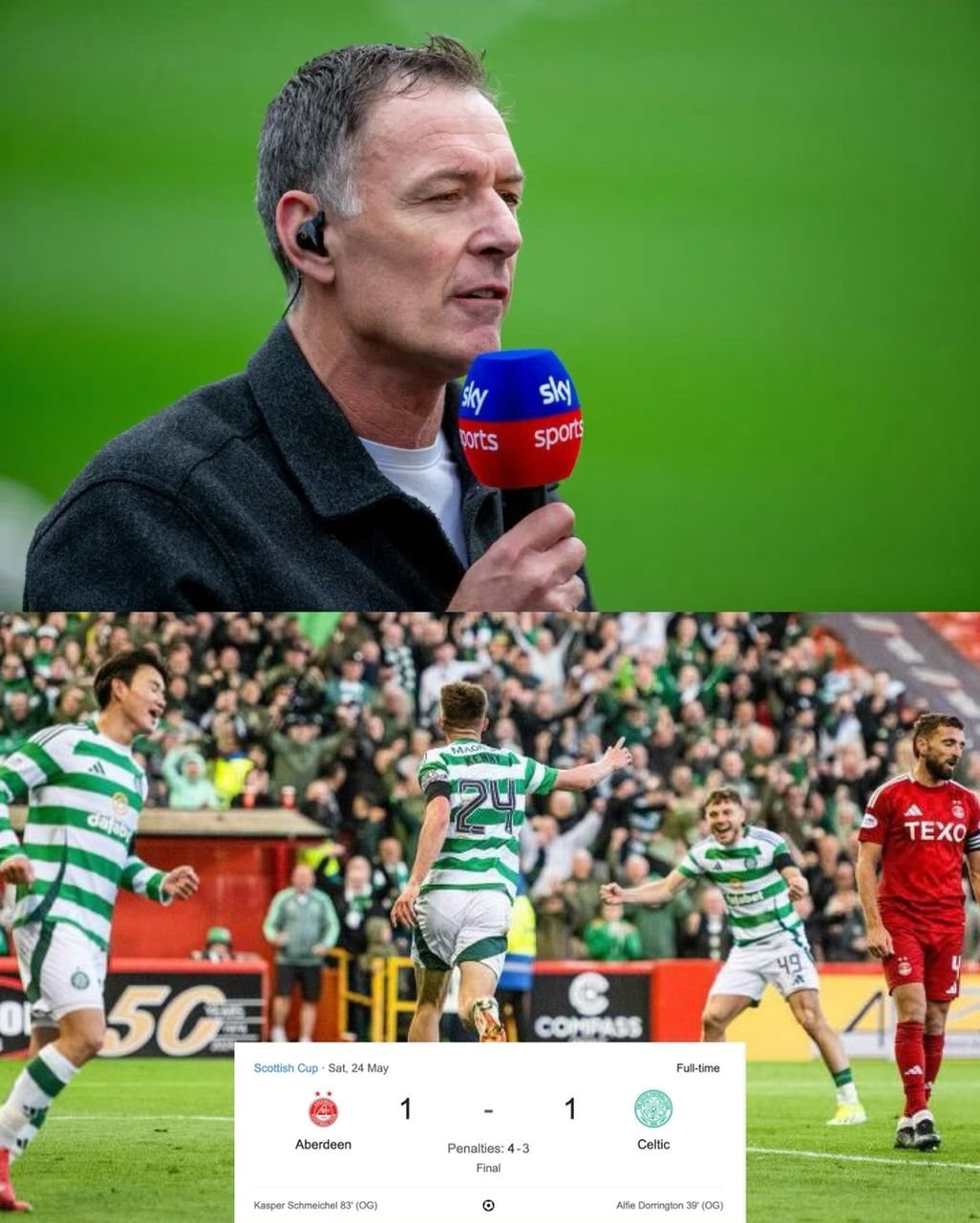Football pundit Chris Sutton delivers his full assessement over Celtic F.C glorified season after Scottish Cup final defeat against Aberdeen