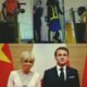 Emmanuel Macron maintains that the two were merely joking, despite the fact that cameras captured French first lady Brigitte Macron shoving her husband in the face before they stepped off an aircraft