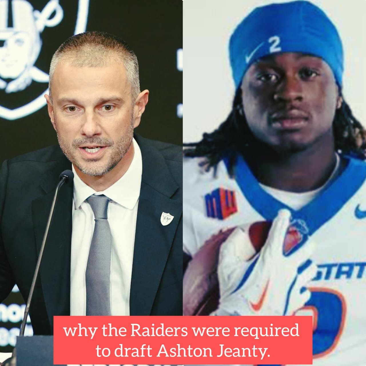 The general manager for the Las Vegas Raiders John Spytek makes a powerful argument for the main reasons why the Raiders were required to draft Ashton Jeanty.