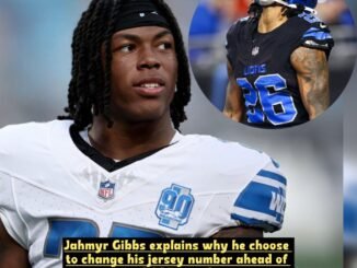 Detriot Lions Lions 23-year-old player Jahmyr Gibbs explains why he choose to change his jersey number ahead of 2025 match