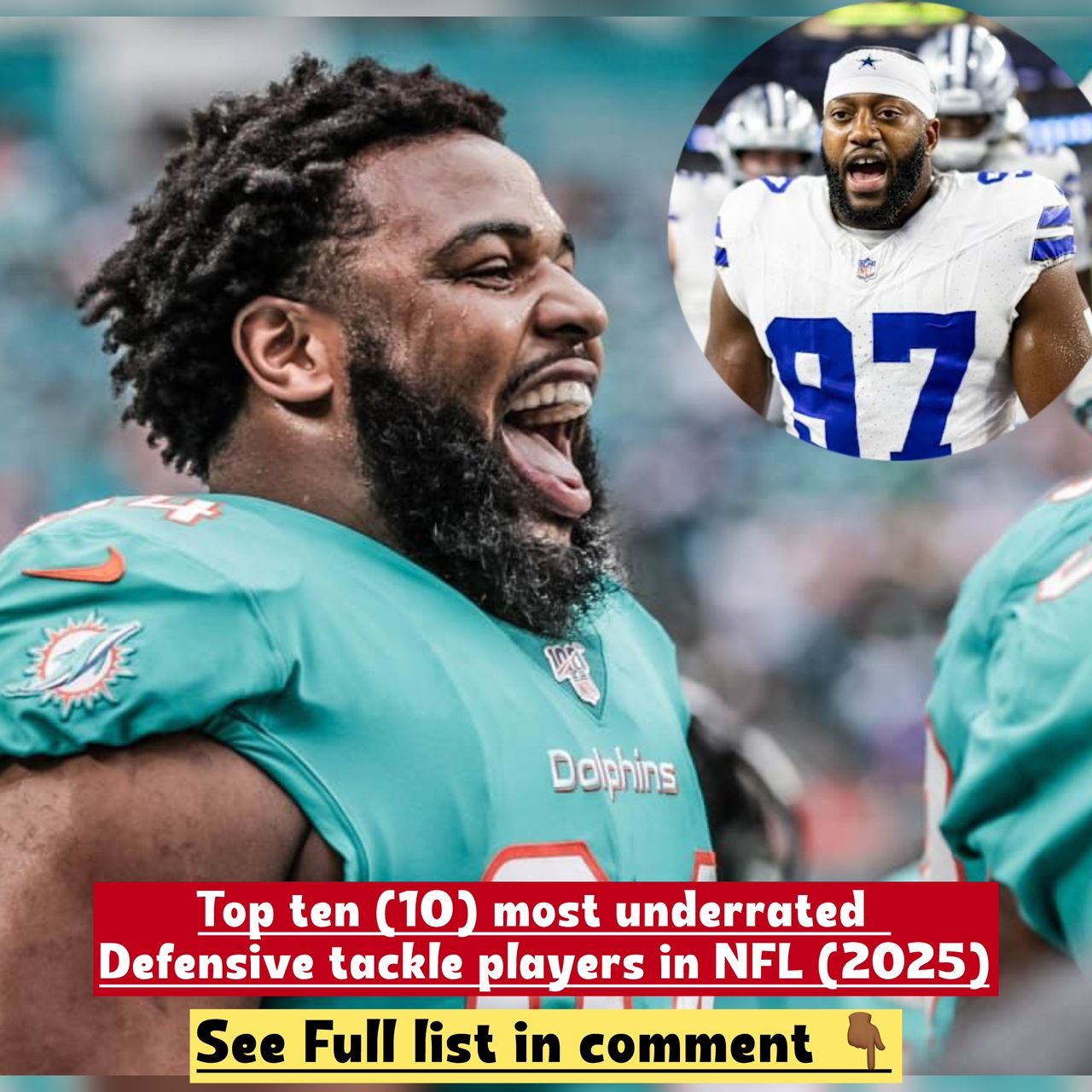 Top ten (10) most underrated Defensive tackle players in NFL (2025)