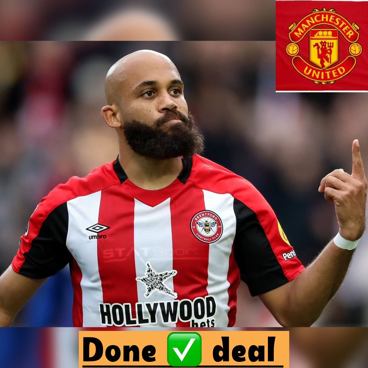 DONE DEAL: Manchester United agree deal to sign the 25-year-old Brentford F.C. Midfielder