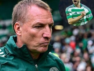 Celtic head coach Brendan Rodgers reacts over playing against Nicolas Kuhn if potential match in the Como Cup