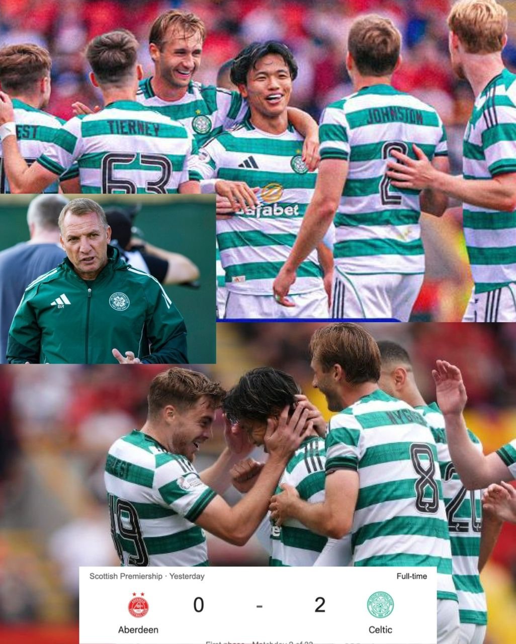 Celtic F.C. manager Brendan Rodgers reveals the name of the player he admired his play during their (0-2) match win vs Aberdeen in the Scottish Premiership