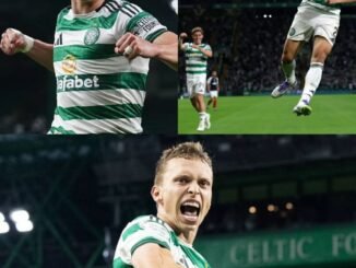 "What a finish that is!" Celtic F.C. Defender Alistair Johnston reacts and speaks about his goal vs. Falkirk on friday and how he felt playing against former Hoops goalkeeper Scott Bain