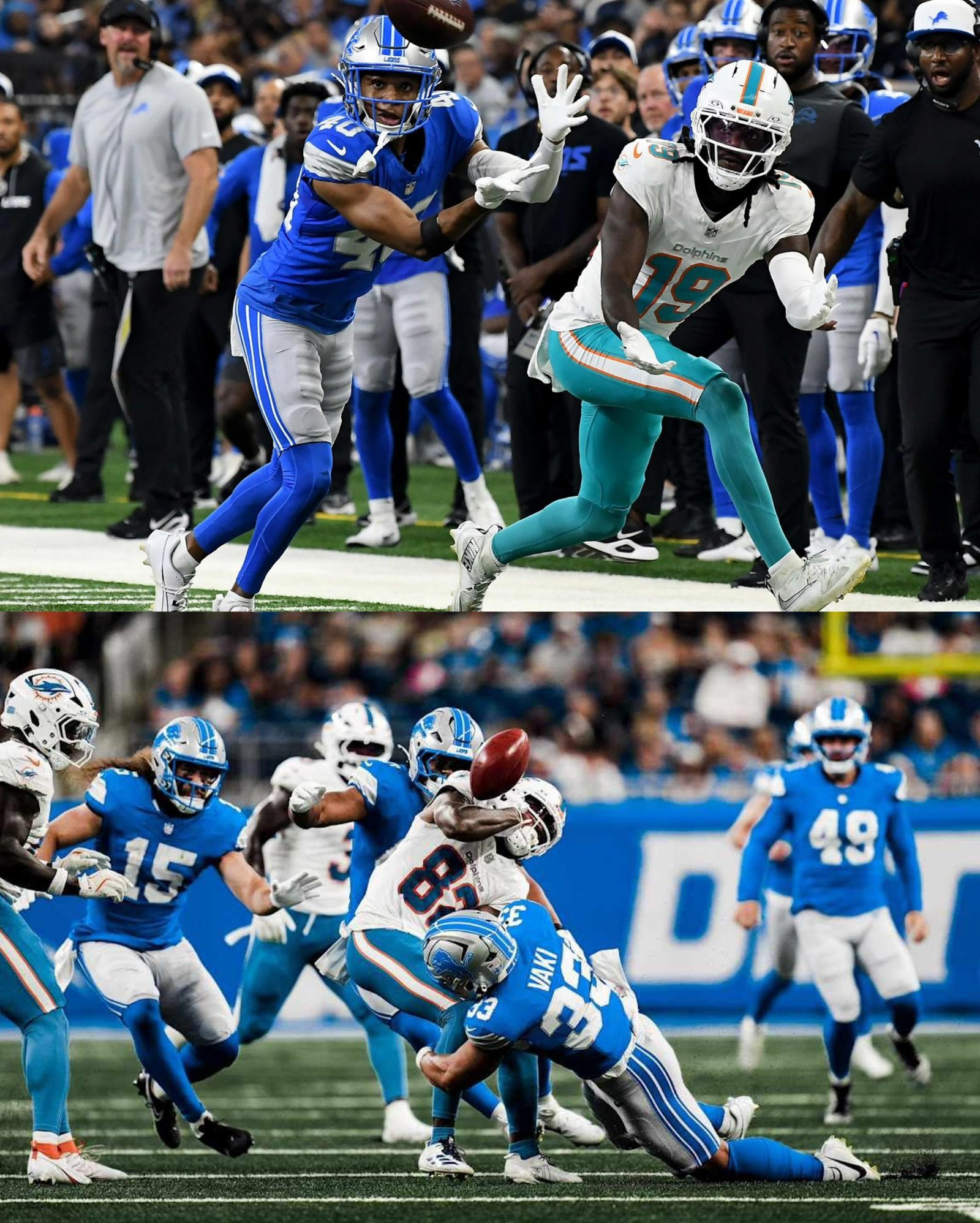 List of the name of the five (5) players who made the best performance in Detriot Lions vs. Maimi Dolphins preseason game (17-24)