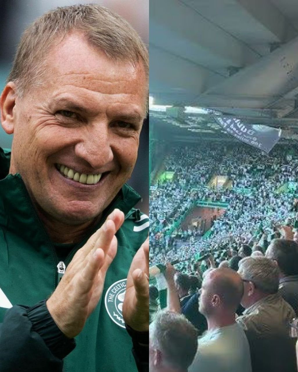 "what we have here" Celtic coach Brendan Rodgers reacts to Celtic fans chants on ‘sack the board’ with a strong message
