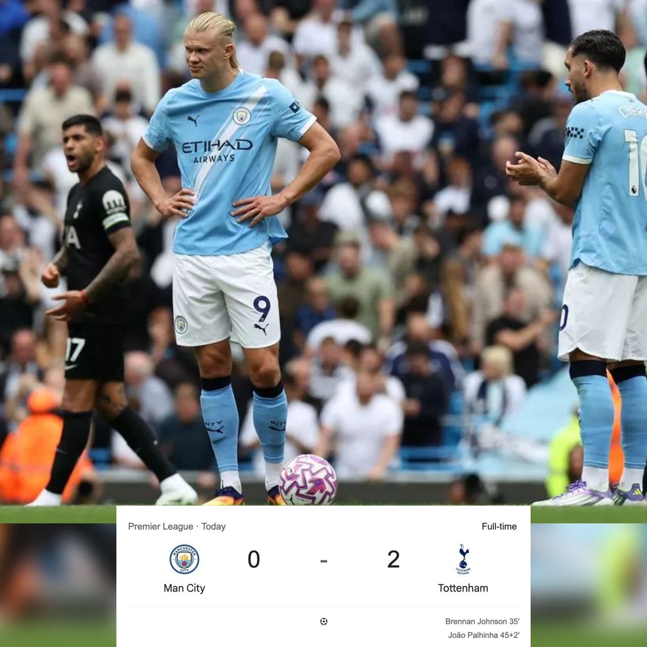 Manchester City player ratings vs Tottenham Hotspur (0-2) as Haaland under performed