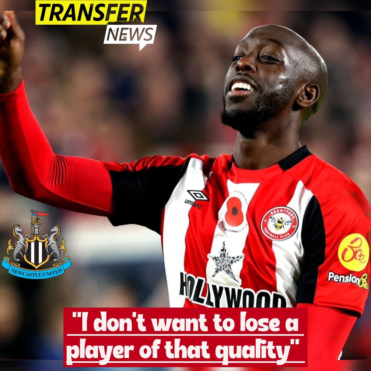 "I don't want to lose a player of that quality" A fresh blow to the transfer of Yoane Wissa was dealt by Newcastle United, while Brentford's manager broke his silence on a £40 million offer