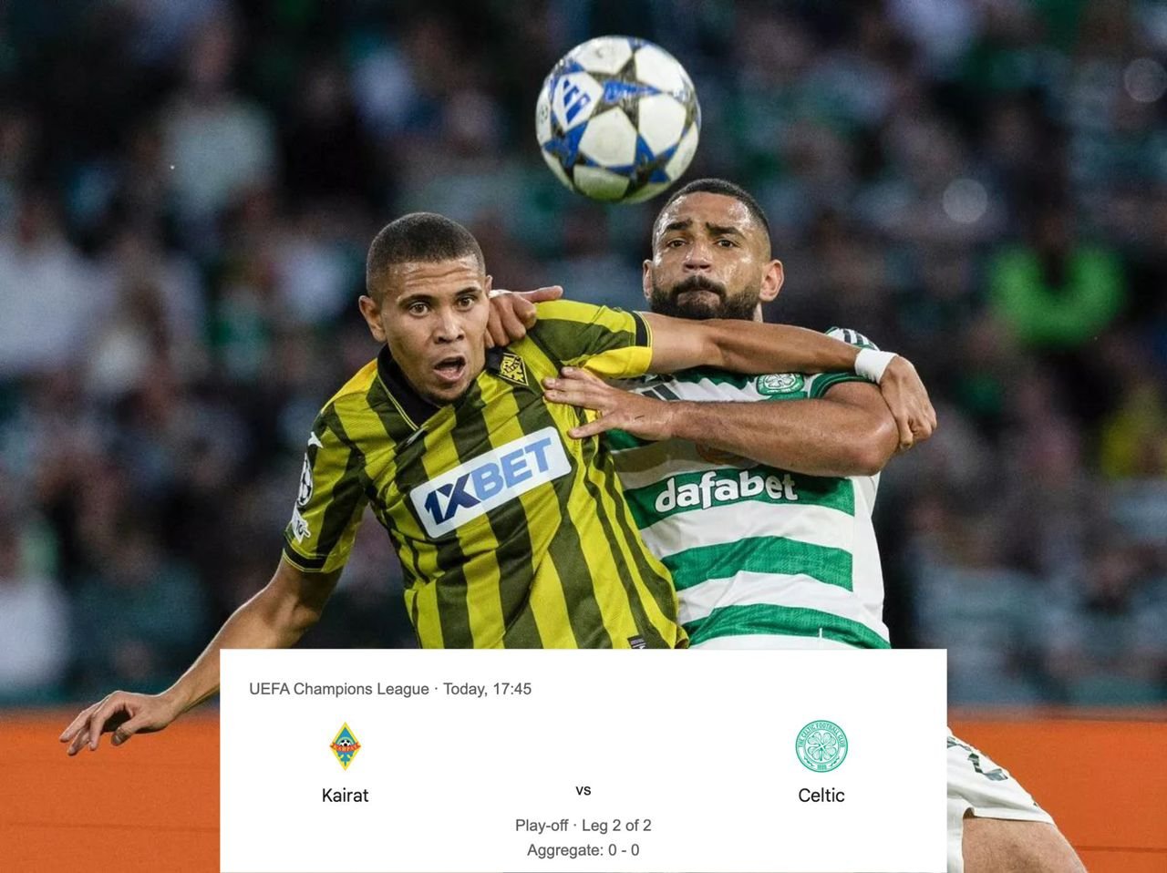 "Advantage for Celtic" Kairat Almaty a terrible setback ahead of UCL match against Celtic F.C today