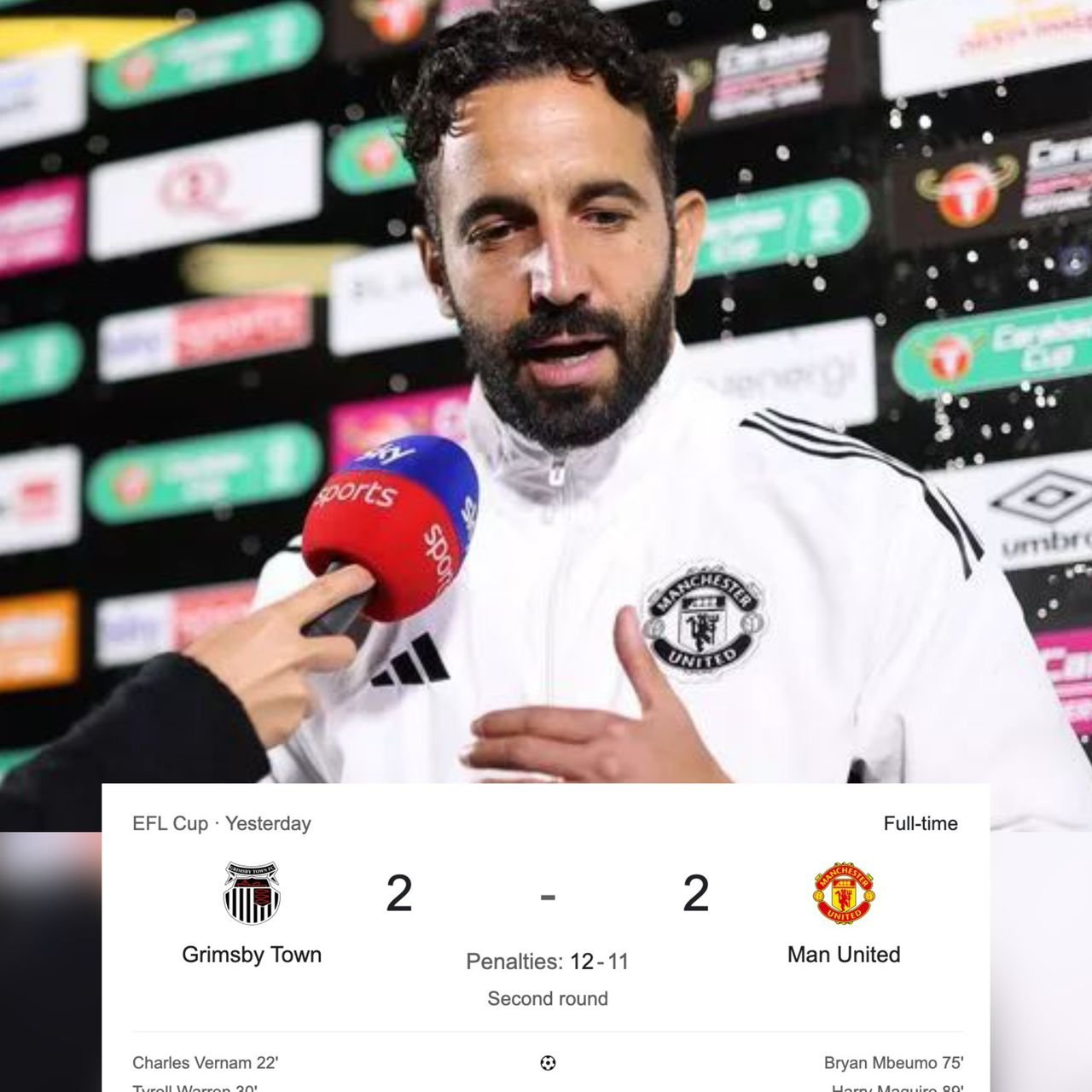 Ruben Amorim, the manager of Manchester United, has hinted that he may leave the club following their defeat by Grimsby town
