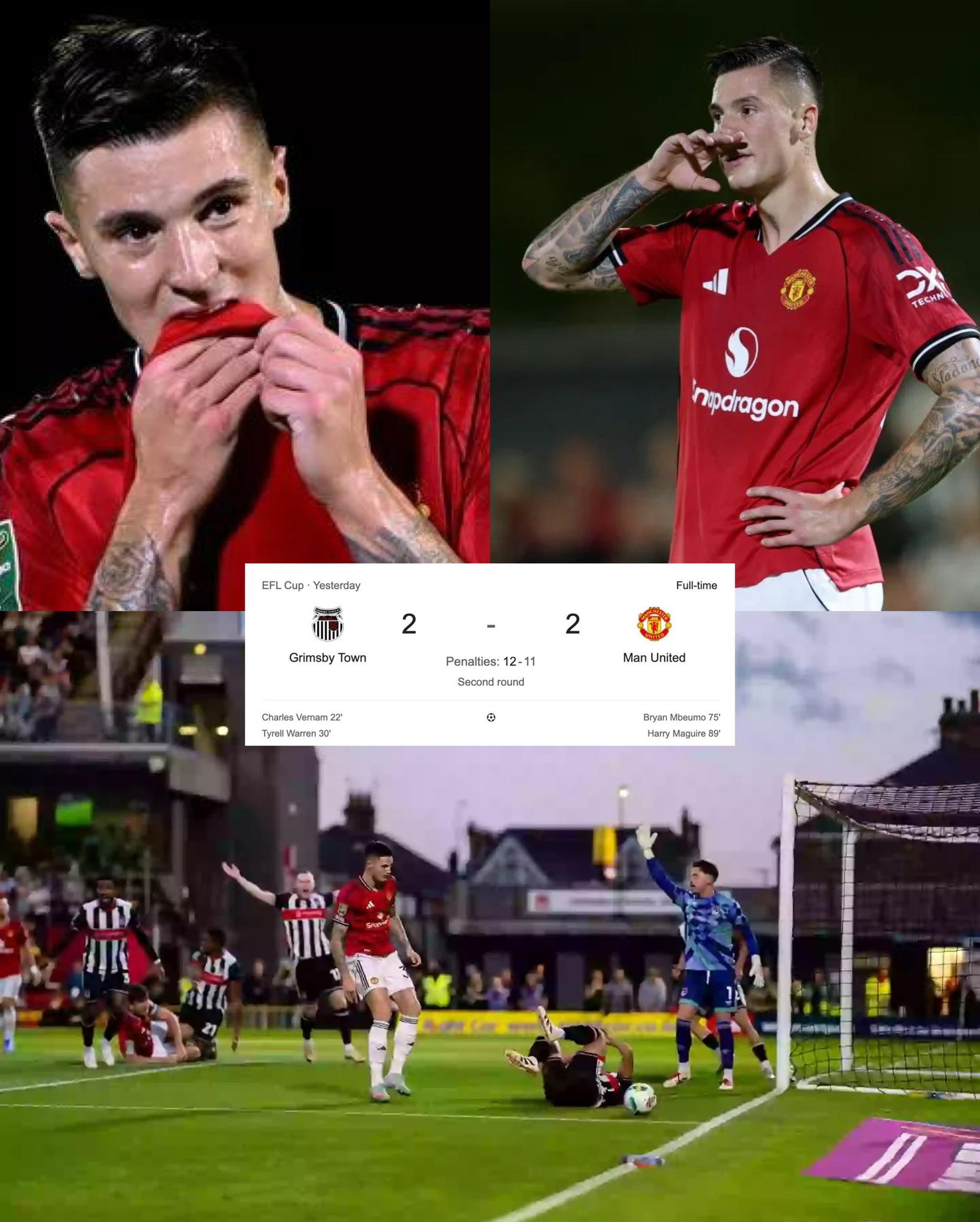 The main reason why Benjamin Sesko was the last outfield player to take penalty vs Grimsby Town
