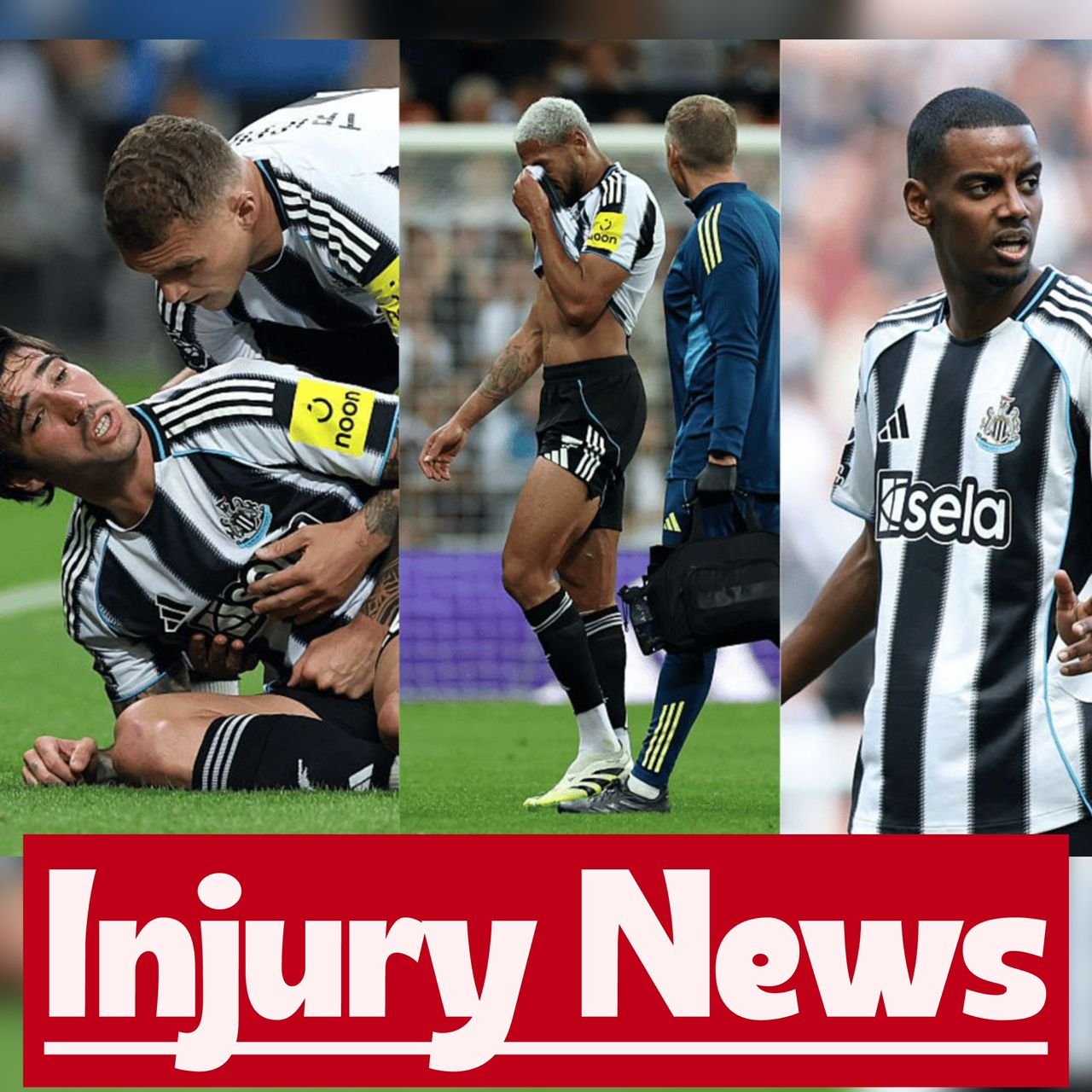 Newcastle United injury reports & return dates for the three (3) players Alexander Isak, Sandro Tonali, Joelinton ahead of their match clash against Leeds