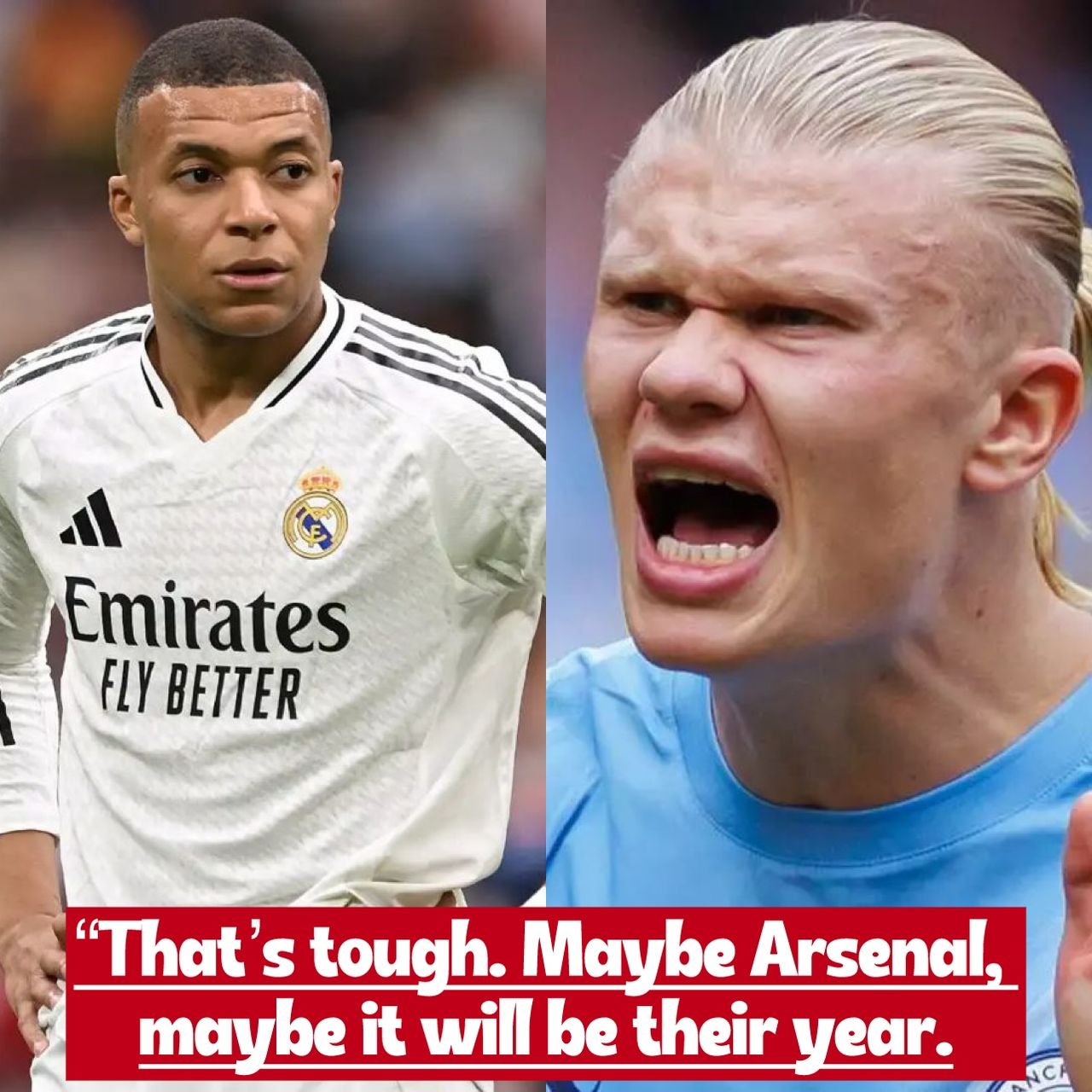 Real Madrid player Kylian Mbappe gave his honest verdict on Erling Haaland over Premier League title race