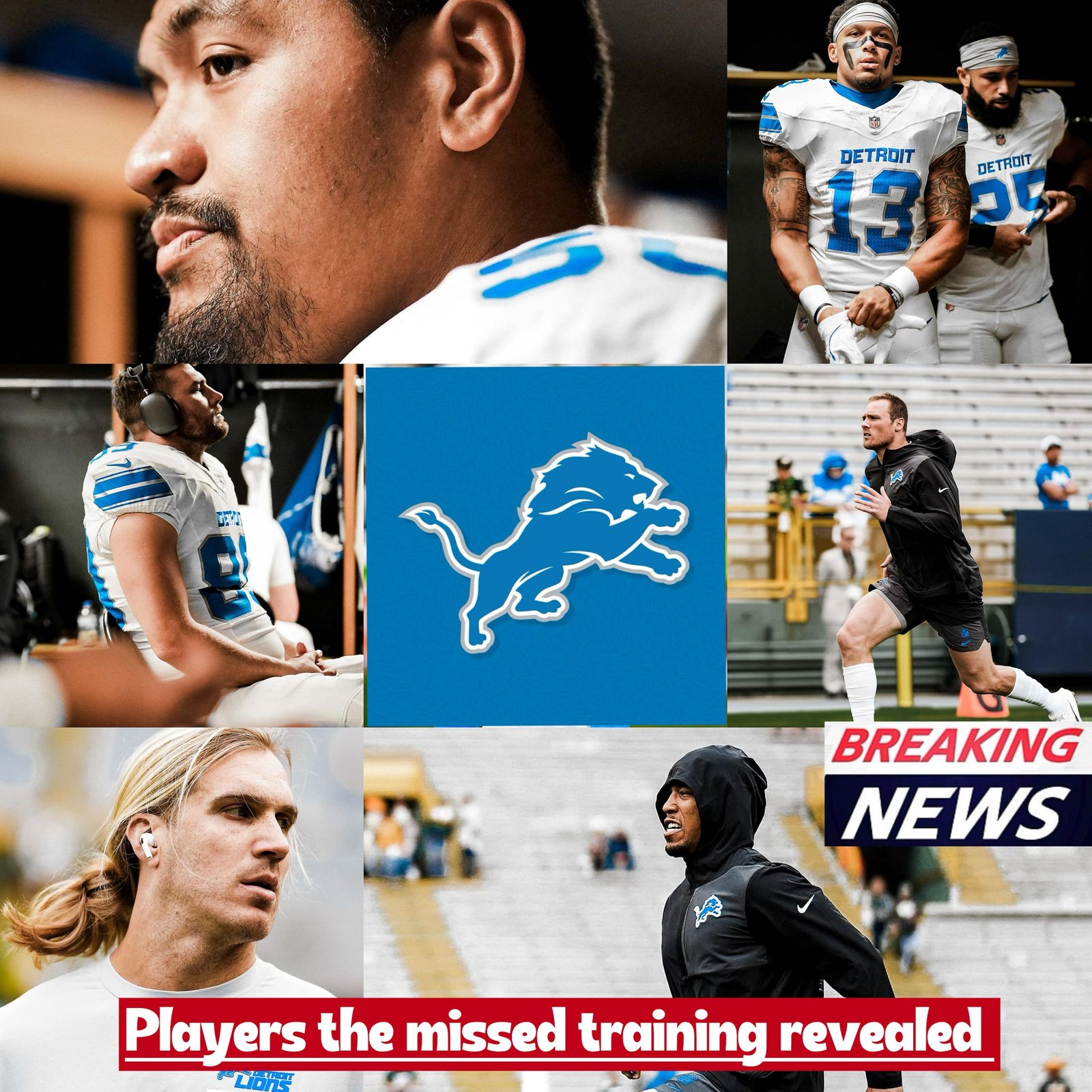 Revealed: The names of the top key (2) Key Detroit Lions players that Miss Practice ahead of their match vs. Chicago Bears on sunday at Ford Field