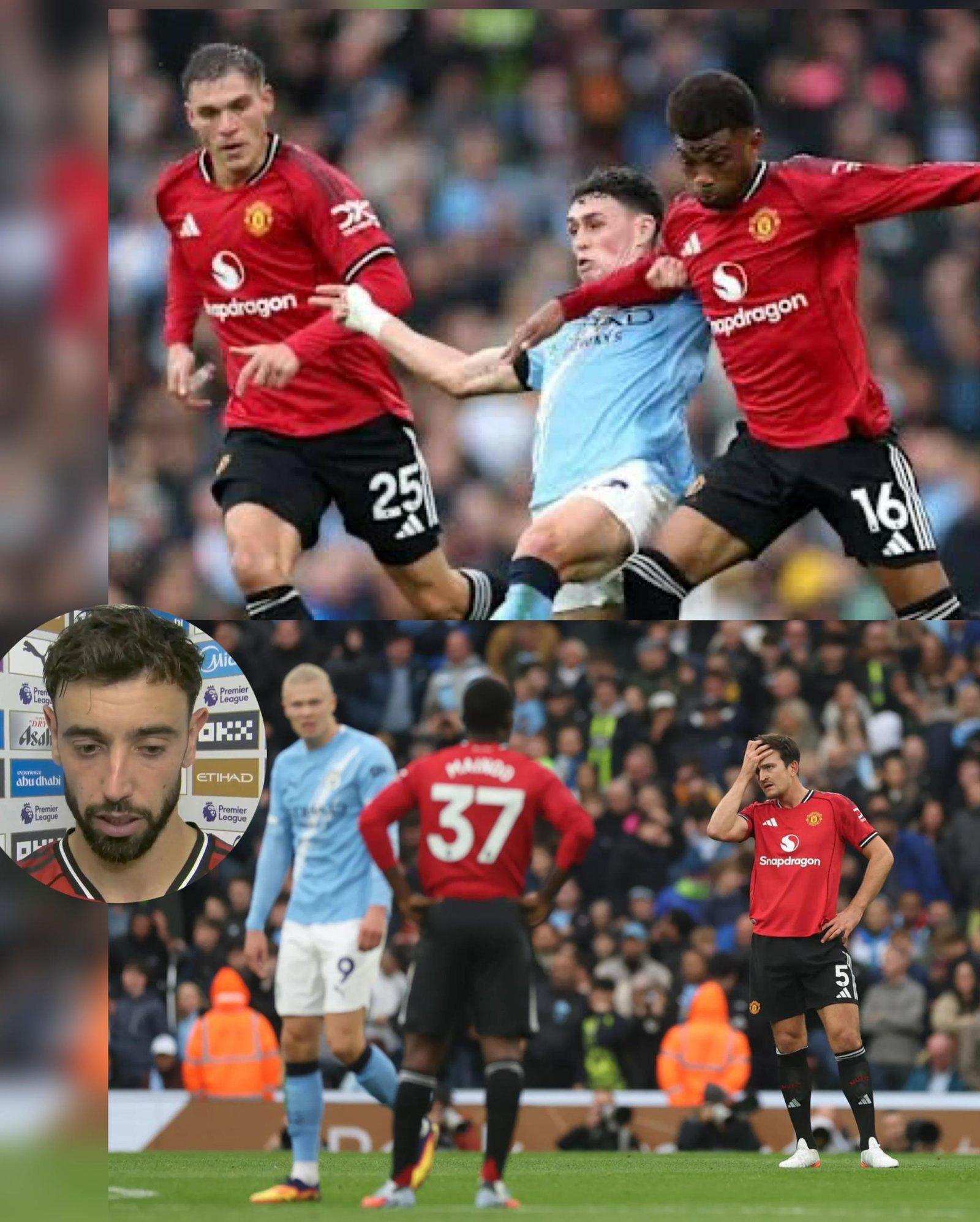 Why the Man City midfielder Phil Foden was ‘shouting’ very loud at Manchester United captains Bruno Fernandes during the Manchester Derby where United where thrashed 3-0