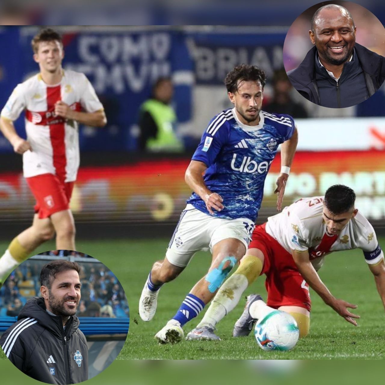 Former Celtic winger Nicolas Kuhn makes his first start for Como in a clash that saw Cesc Fabregas go head-to-head with Patrick Vieira about his performance with a strong message