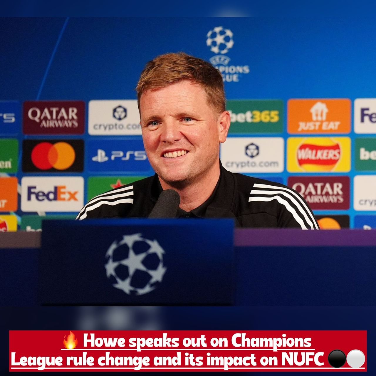 Newcastle coach Eddie Howe responds to Champions League rule change that could affect Newcastle United