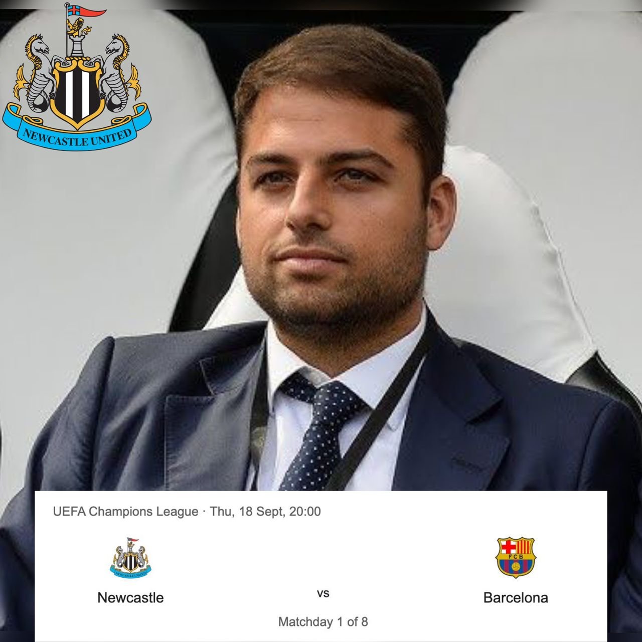 Newcastle United co-owner Jamie Reuben delivers short but powerful message as Newcastle prepare for Barcelona