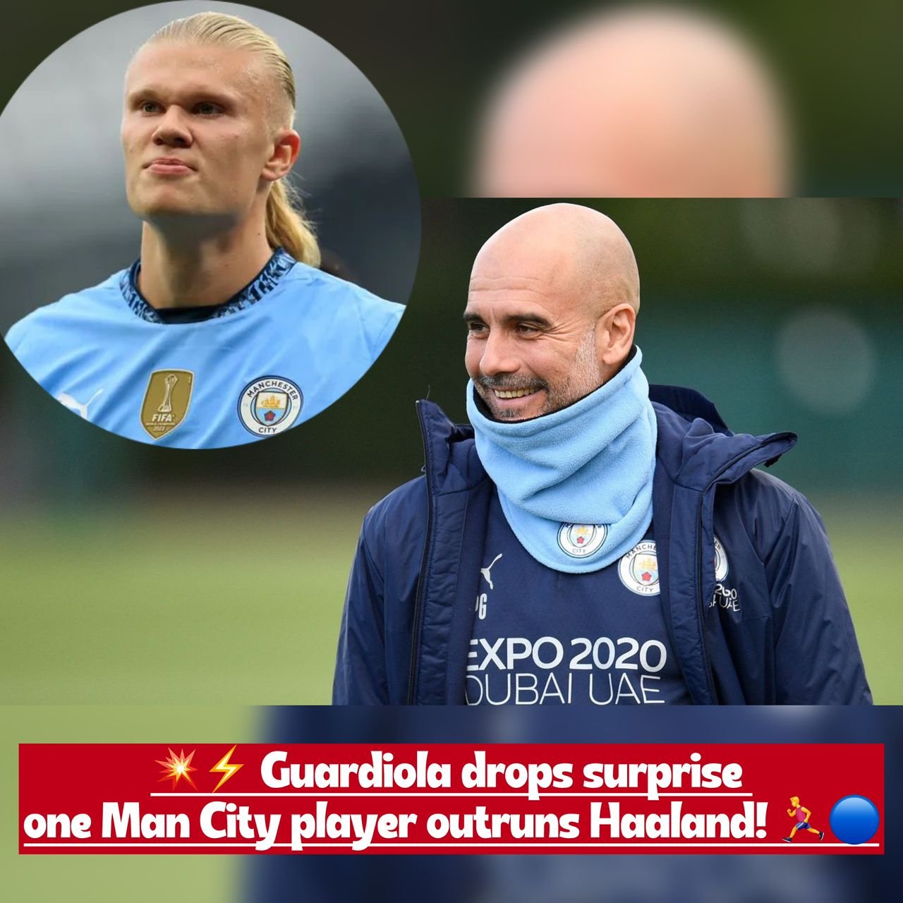 Manchester City coach Pep Guardiola reveals the name of the Man City player who runs faster than Erling Haaland