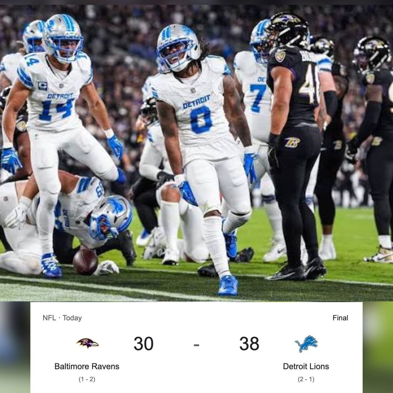 History Made: Detroit Lions Claim First-Ever Victory in Baltimore on Monday Night Football
