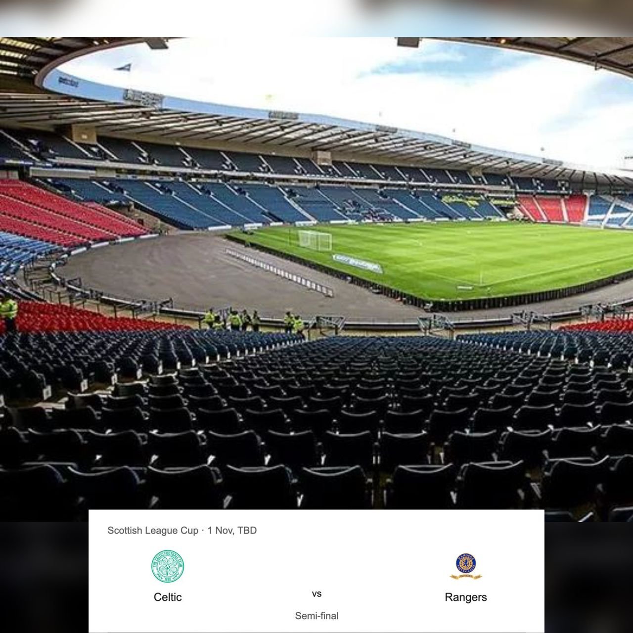 Explained: Main reason why 1,000 Empty Seats will be seen for Rangers vs Celtic semi-final match in the Premier Sports Cup