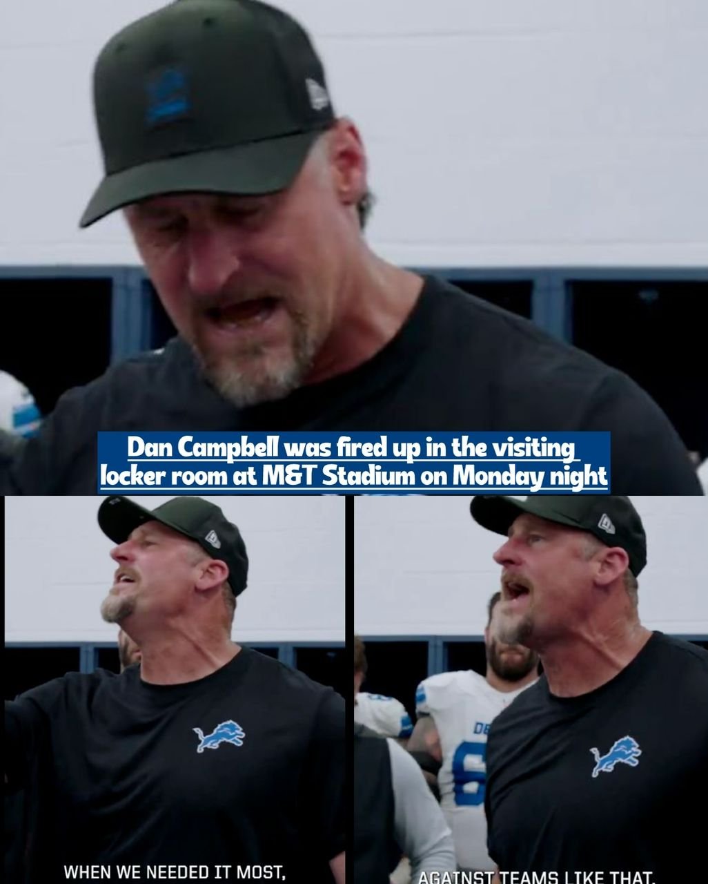 Watch: Detroit Lions coach Dan Campbell’s emotional locker room message after Lions’ statement win over Ravens