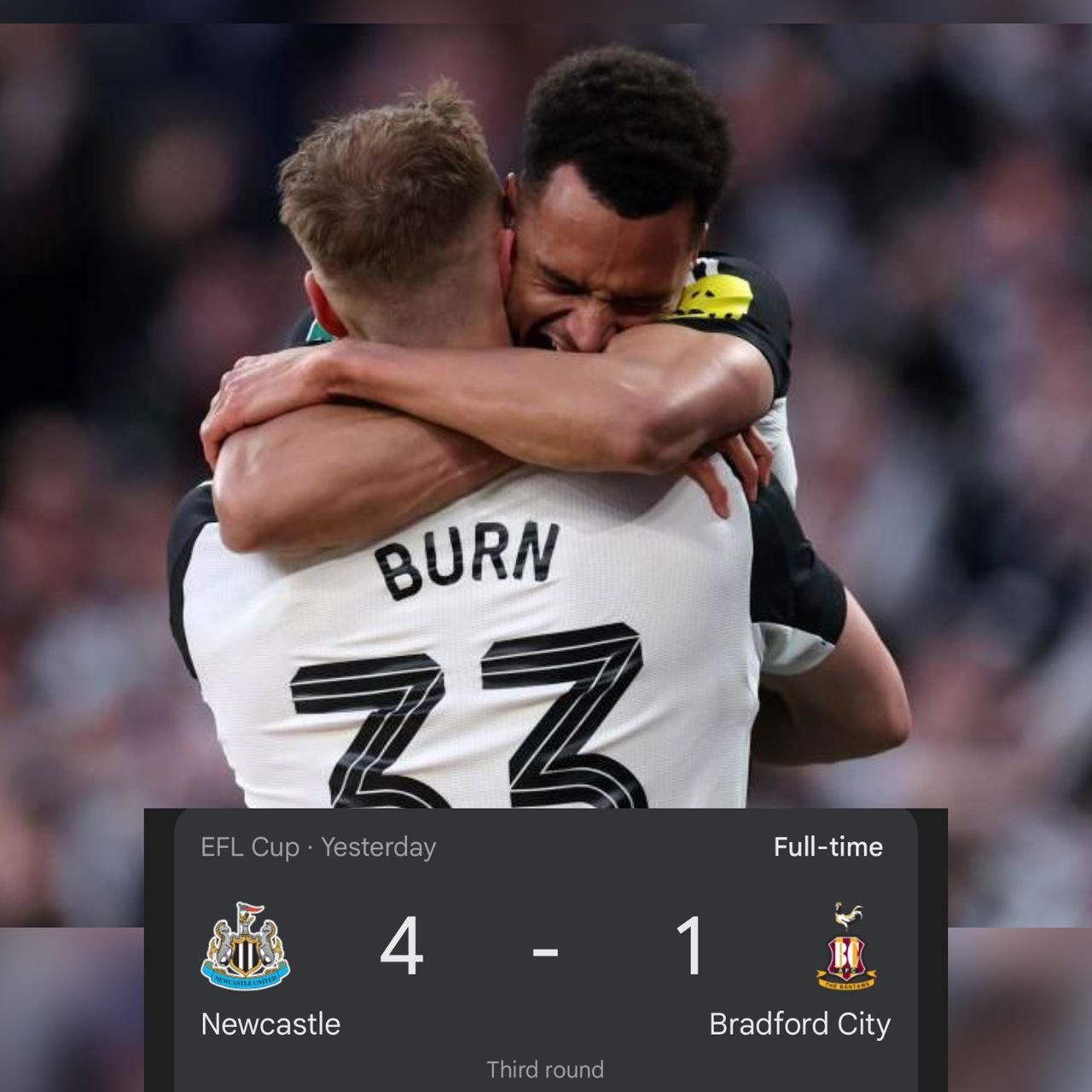 Explained: Reason why Dan Burn and Jacob Murphy was ruled out for Carabao Cup win against Bradford City at St James’ Park.