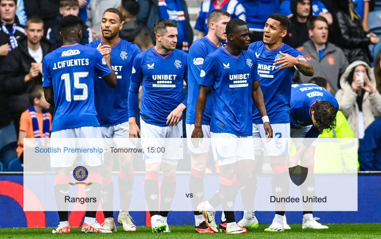 23-year-old Rangers F.C. versatile player has been ruled out of Dundee United clash on saturday