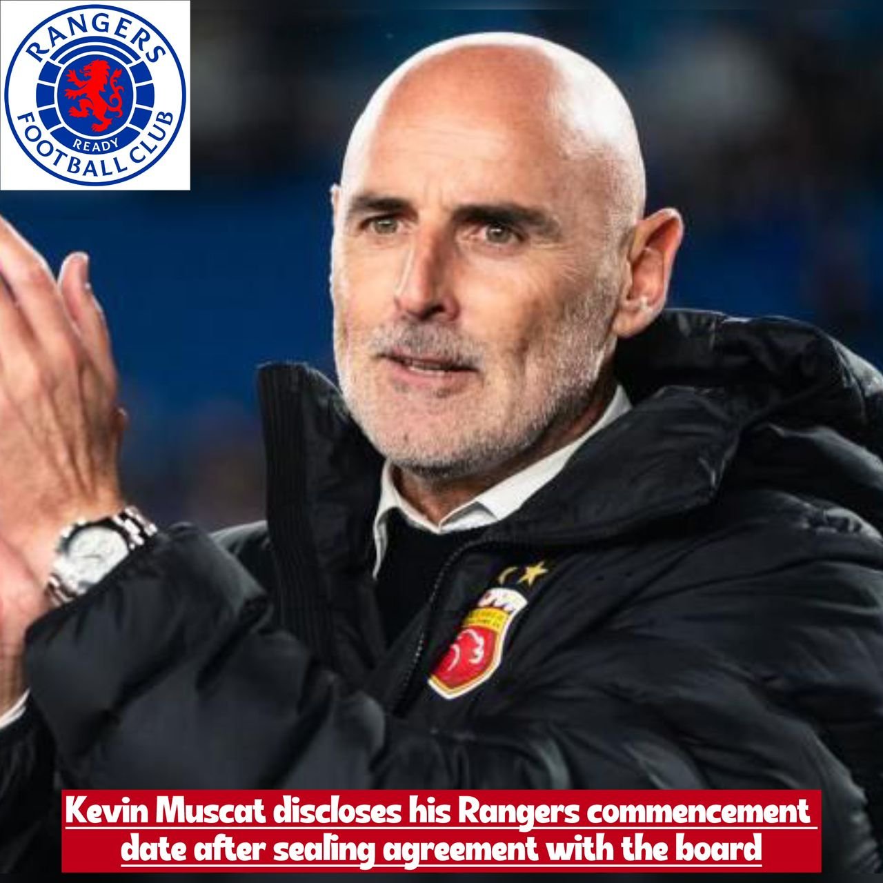 Breaking news: 52-year-old Australian former soccer player Kevin Muscat reveals the date he’ll officially begin his Rangers tenure as coach after board approval