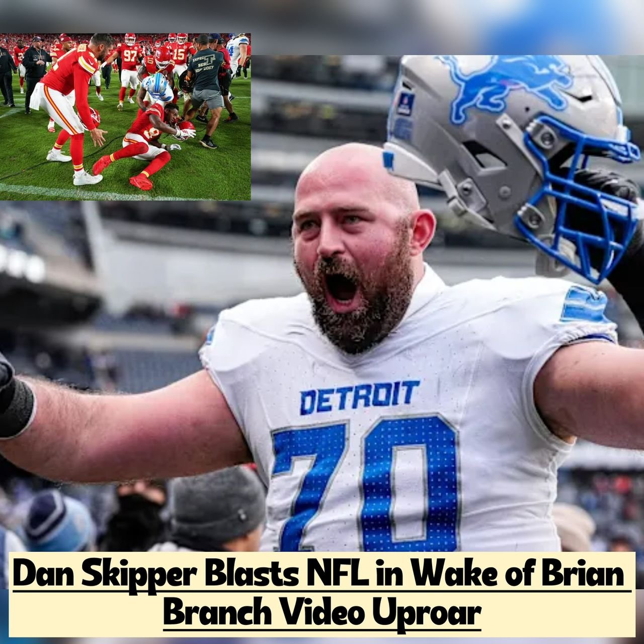 "y’all wanna post" - Detroit Lions player Dan Skipper confronts and criticizes NFL over Brian Branch controversy