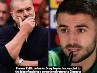 Fomer Celtic star Greg Taylor reacts and responded back to the question of him returning to Parkhead with the sacked coach Ange Postecoglou
