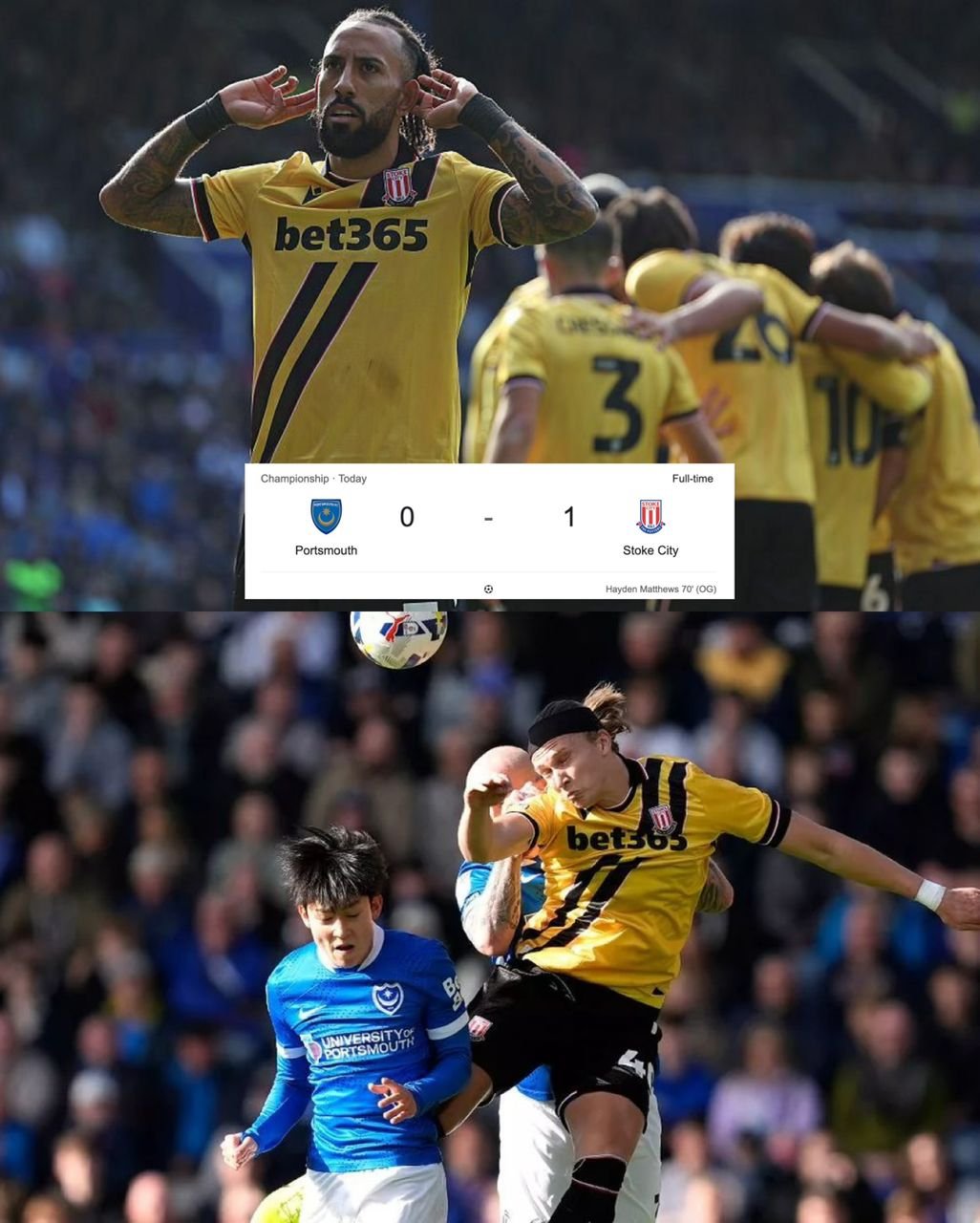 Player ratings: Portsmouth 0 - 1 Stoke City - after Pompey was punished by Own Goal