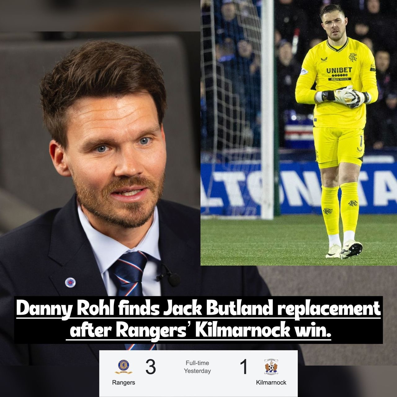 After Kilmarnock win, Rangers F.C. coach Danny Rohl has found a new replacement for Jack Butland after his recent poor performance