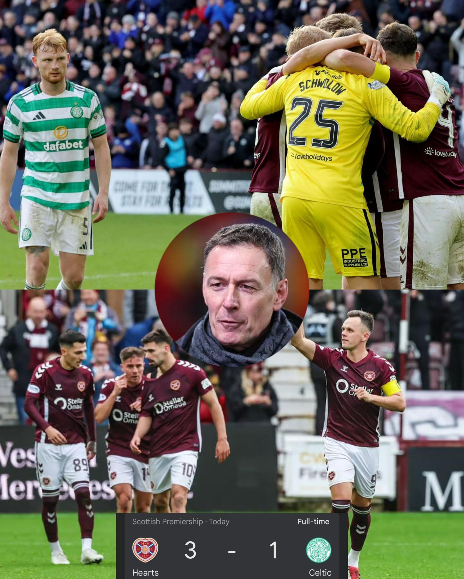 “Hearts deserved it" Chris Sutton gave his verdict over the match between Hearts vs. Celtic ( 3-1 )