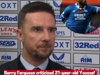 Scottish football coach Barry Ferguson criticises brutally 21-year-old Youssef Chermiti following his recent actions against Rangers