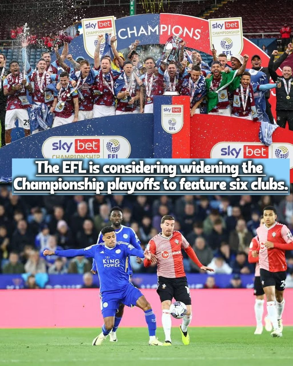 There are ongoing discussions in the EFL about allowing six teams into the Championship playoffs